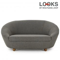2-Sitzer Sofa - LOOKS by Wolfgang Joop - blau-grau