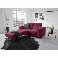 Sofa mit 2 Hockern - LOOKS by Wolfgang Joop - beere - 172 cm -Wohnzimmer Verkäufe 1238010301 05 1600Wx1600H