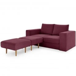 Sofa mit 2 Hockern - LOOKS by Wolfgang Joop - beere - 172 cm -Wohnzimmer Verkäufe 1238010301 12 1600Wx1600H
