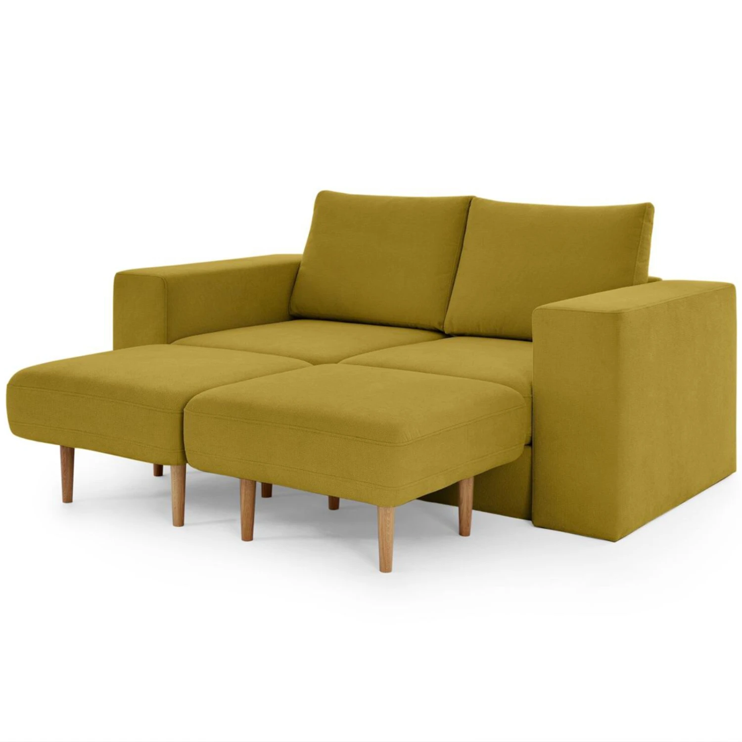 Sofa mit 2 Hockern - LOOKS by Wolfgang Joop - senf - 172 cm 10 Sofa mit 2 Hockern - LOOKS by Wolfgang Joop - senf - 172 cm – Bild 10
