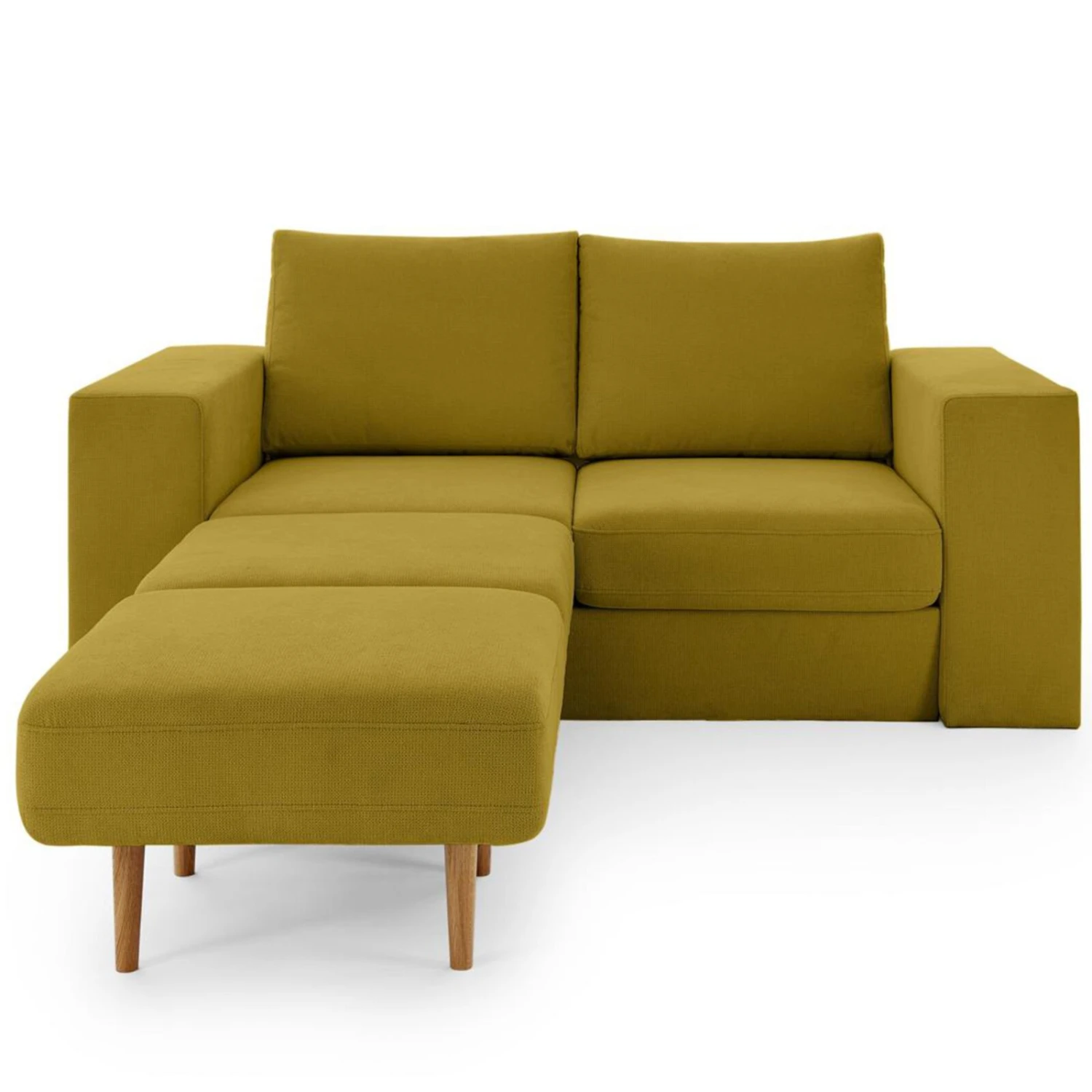 Sofa mit 2 Hockern - LOOKS by Wolfgang Joop - senf - 172 cm 11 Sofa mit 2 Hockern - LOOKS by Wolfgang Joop - senf - 172 cm – Bild 11
