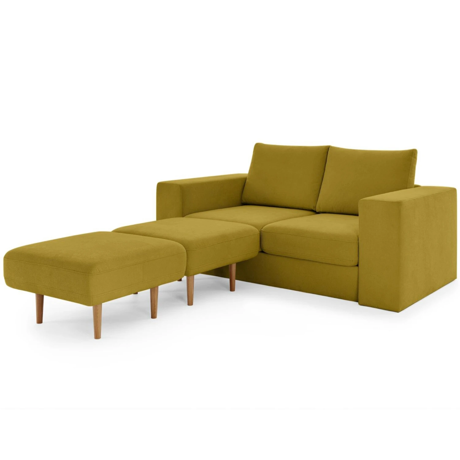 Sofa mit 2 Hockern - LOOKS by Wolfgang Joop - senf - 172 cm 12 Sofa mit 2 Hockern - LOOKS by Wolfgang Joop - senf - 172 cm – Bild 12