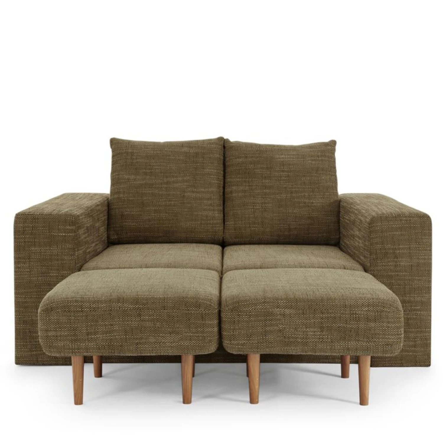 Sofa mit 2 Hockern - LOOKS by Wolfgang Joop - braun - 172 cm 3 Sofa mit 2 Hockern - LOOKS by Wolfgang Joop - braun - 172 cm – Bild 3