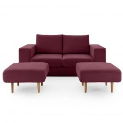 Sofa mit 2 Hockern - LOOKS by Wolfgang Joop - beere - 192 cm 20 Sofa mit 2 Hockern - LOOKS by Wolfgang Joop - beere - 192 cm -Wohnzimmer Verkäufe 1238010501 09 1600Wx1600H