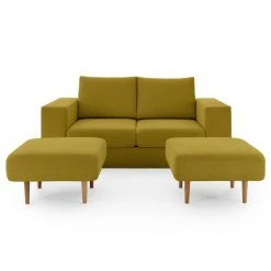 Sofa mit 2 Hockern - LOOKS by Wolfgang Joop - senf - 192 cm -Wohnzimmer Verkäufe 1238010503 09 1600Wx1600H