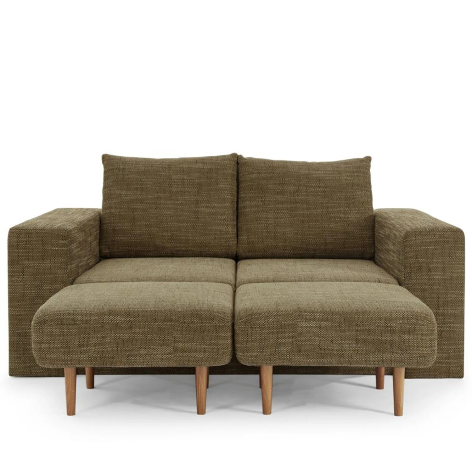 Sofa mit 2 Hockern - LOOKS by Wolfgang Joop - braun - 192 cm 3 Sofa mit 2 Hockern - LOOKS by Wolfgang Joop - braun - 192 cm – Bild 3