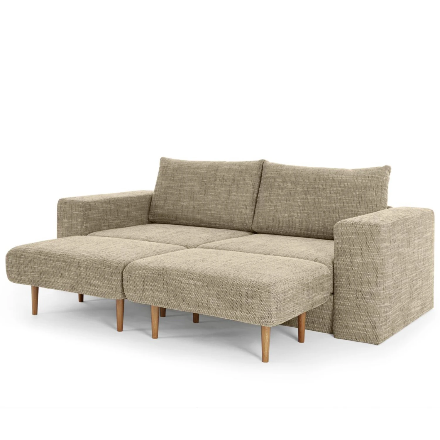 Sofa mit 2 Hockern - LOOKS by Wolfgang Joop - beige-braun - 212 cm 6 Sofa mit 2 Hockern - LOOKS by Wolfgang Joop - beige-braun - 212 cm – Bild 6