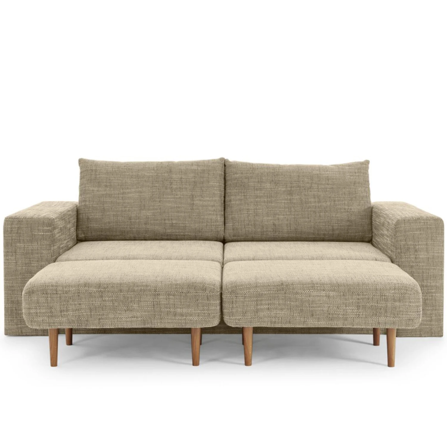 Sofa mit 2 Hockern - LOOKS by Wolfgang Joop - beige-braun - 212 cm 7 Sofa mit 2 Hockern - LOOKS by Wolfgang Joop - beige-braun - 212 cm – Bild 7