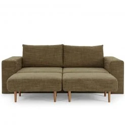 Sofa mit 2 Hockern - LOOKS by Wolfgang Joop - braun - 212 cm -Wohnzimmer Verkäufe 1238010801 08 1600Wx1600H