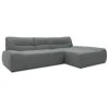 Eckgarnitur - grau - Longchair rechts
