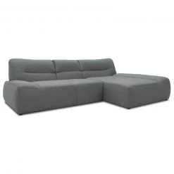 Eckgarnitur - grau - Longchair rechts