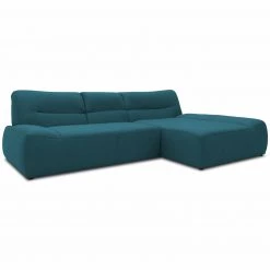 Eckgarnitur - blau - Longchair rechts