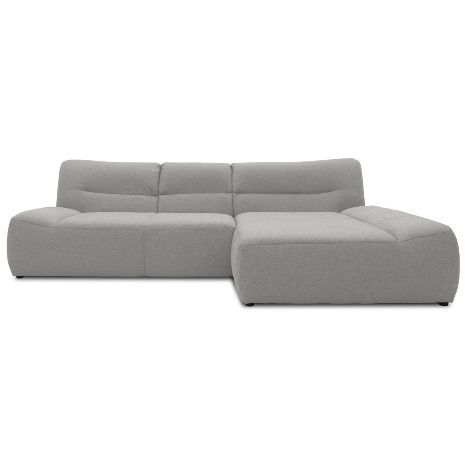 Eckgarnitur - hellgrau - Longchair rechts 2 Eckgarnitur - hellgrau - Longchair rechts – Bild 2