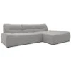 Eckgarnitur - hellgrau - Longchair rechts