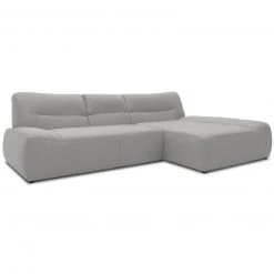 Eckgarnitur - hellgrau - Longchair rechts