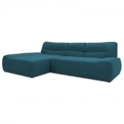 Eckgarnitur - blau - Longchair links