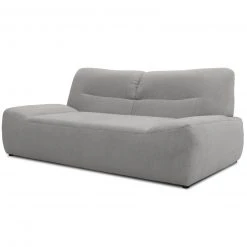 Sofa 2-Sitzer - hellgrau - Webstoff