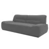 Sofa 3-Sitzer - grau - Webstoff