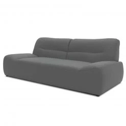 Sofa 3-Sitzer - grau - Webstoff
