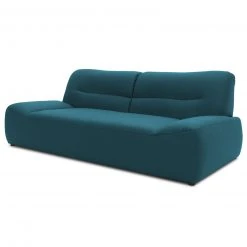 Sofa 3-Sitzer - blau - Webstoff