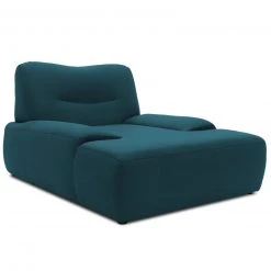 XXL-Sessel - blau - Webstoff
