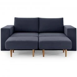 Sofa mit 2 Hockern - LOOKS by Wolfgang Joop - dunkelblau - 212 cm -Wohnzimmer Verkäufe 1238012700 09 1600Wx1600H
