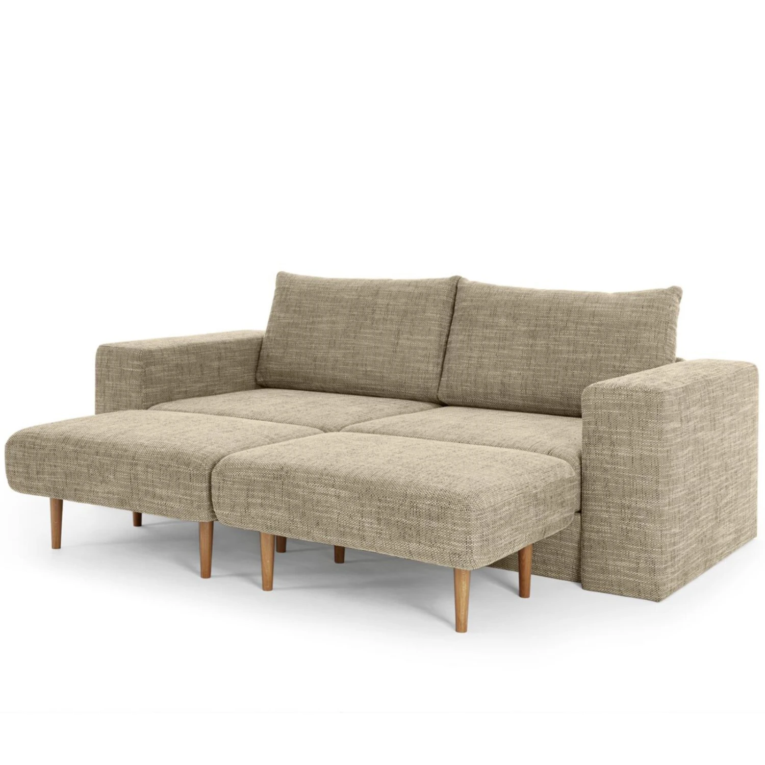 Sofa mit 2 Hockern - LOOKS by Wolfgang Joop - beige-braun - 232 cm 6 Sofa mit 2 Hockern - LOOKS by Wolfgang Joop - beige-braun - 232 cm – Bild 6