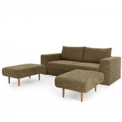 Sofa mit 2 Hockern - LOOKS by Wolfgang Joop - braun - 232 cm -Wohnzimmer Verkäufe 1238012801 06 1600Wx1600H