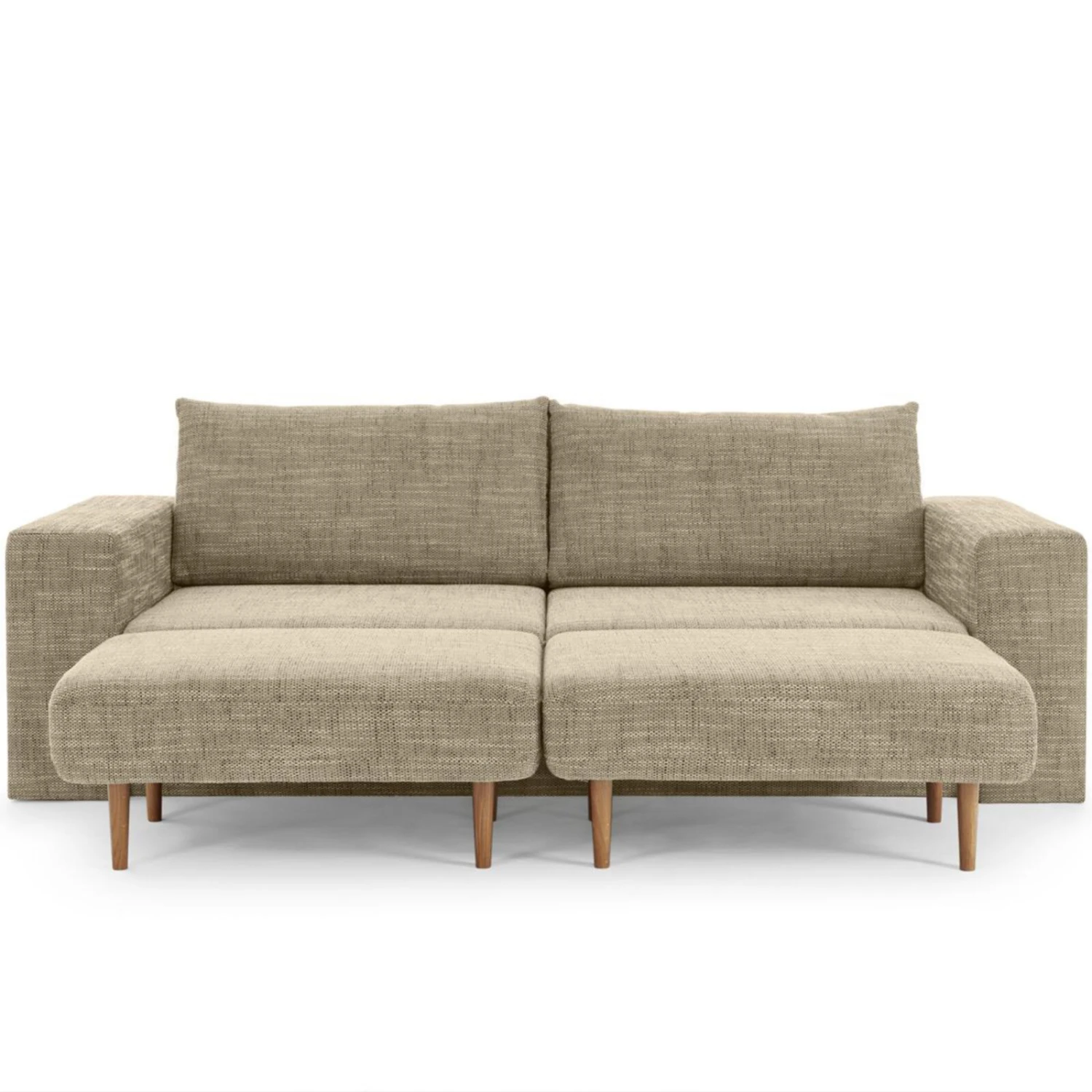 Sofa mit 2 Hockern - LOOKS by Wolfgang Joop - beige-braun - 252 cm 3 Sofa mit 2 Hockern - LOOKS by Wolfgang Joop - beige-braun - 252 cm – Bild 3