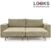 Sofa mit 2 Hockern - LOOKS by Wolfgang Joop - beige-braun - 252 cm
