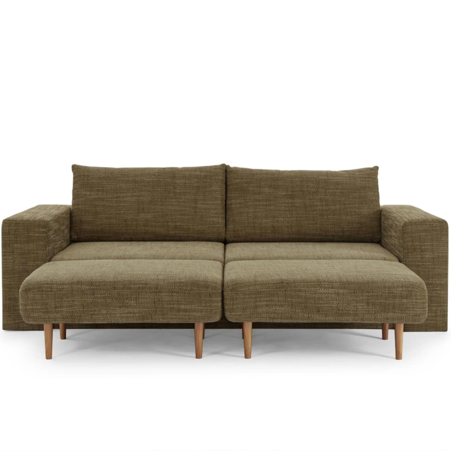 Sofa mit 2 Hockern - LOOKS by Wolfgang Joop - braun - 252 cm 3 Sofa mit 2 Hockern - LOOKS by Wolfgang Joop - braun - 252 cm – Bild 3