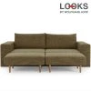Sofa mit 2 Hockern - LOOKS by Wolfgang Joop - braun - 252 cm