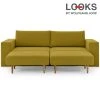Sofa mit 2 Hockern - LOOKS by Wolfgang Joop - senf - 252 cm