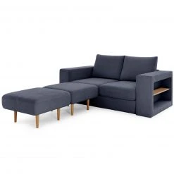 Sofa mit 2 Hockern - LOOKS by Wolfgang Joop - dunkelblau - Armlehne mit Regal - 172 cm 21 Sofa mit 2 Hockern - LOOKS by Wolfgang Joop - dunkelblau - Armlehne mit Regal - 172 cm -Wohnzimmer Verkäufe 1238013200 10 1600Wx1600H