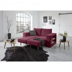 Sofa mit 2 Hockern - LOOKS by Wolfgang Joop - beere - Armlehne mit Regal - 172 cm -Wohnzimmer Verkäufe 1238013201 04 1600Wx1600H