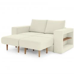 Sofa mit 2 Hockern - LOOKS by Wolfgang Joop - creme - Armlehne mit Regal - 172 cm 19 Sofa mit 2 Hockern - LOOKS by Wolfgang Joop - creme - Armlehne mit Regal - 172 cm -Wohnzimmer Verkäufe 1238013202 09 1600Wx1600H