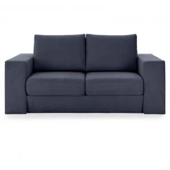 Sofa mit 2 Hockern - LOOKS by Wolfgang Joop - dunkelblau - Armlehne mit Regal - 192 cm -Wohnzimmer Verkäufe 1238013400 13 1600Wx1600H