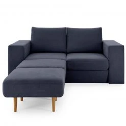 Sofa mit 2 Hockern - LOOKS by Wolfgang Joop - dunkelblau - Armlehne mit Regal - 192 cm -Wohnzimmer Verkäufe 1238013400 14 1600Wx1600H