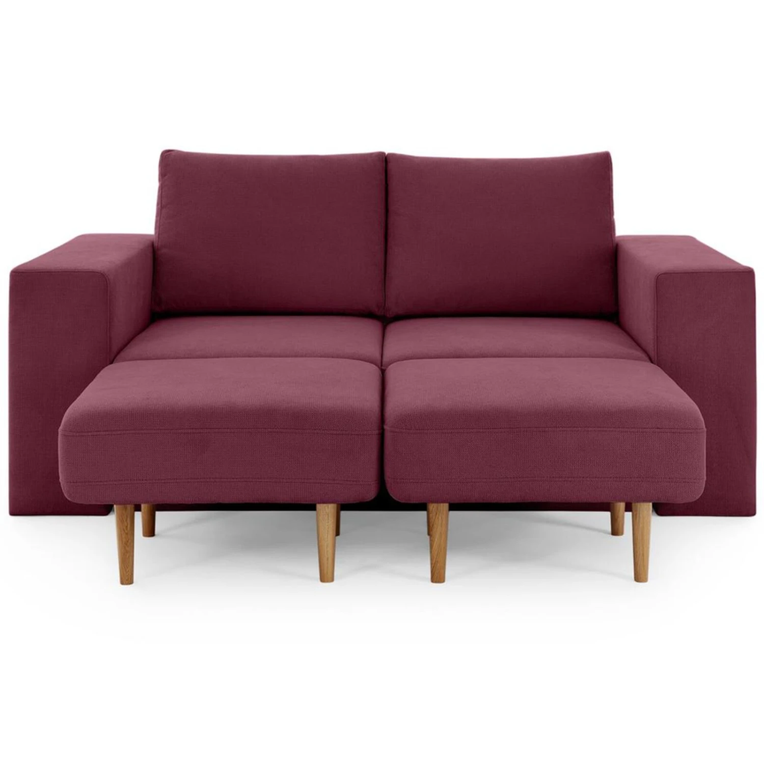 Sofa mit 2 Hockern - LOOKS by Wolfgang Joop - beere - Armlehne mit Regal - 192 cm 9 Sofa mit 2 Hockern - LOOKS by Wolfgang Joop - beere - Armlehne mit Regal - 192 cm – Bild 9