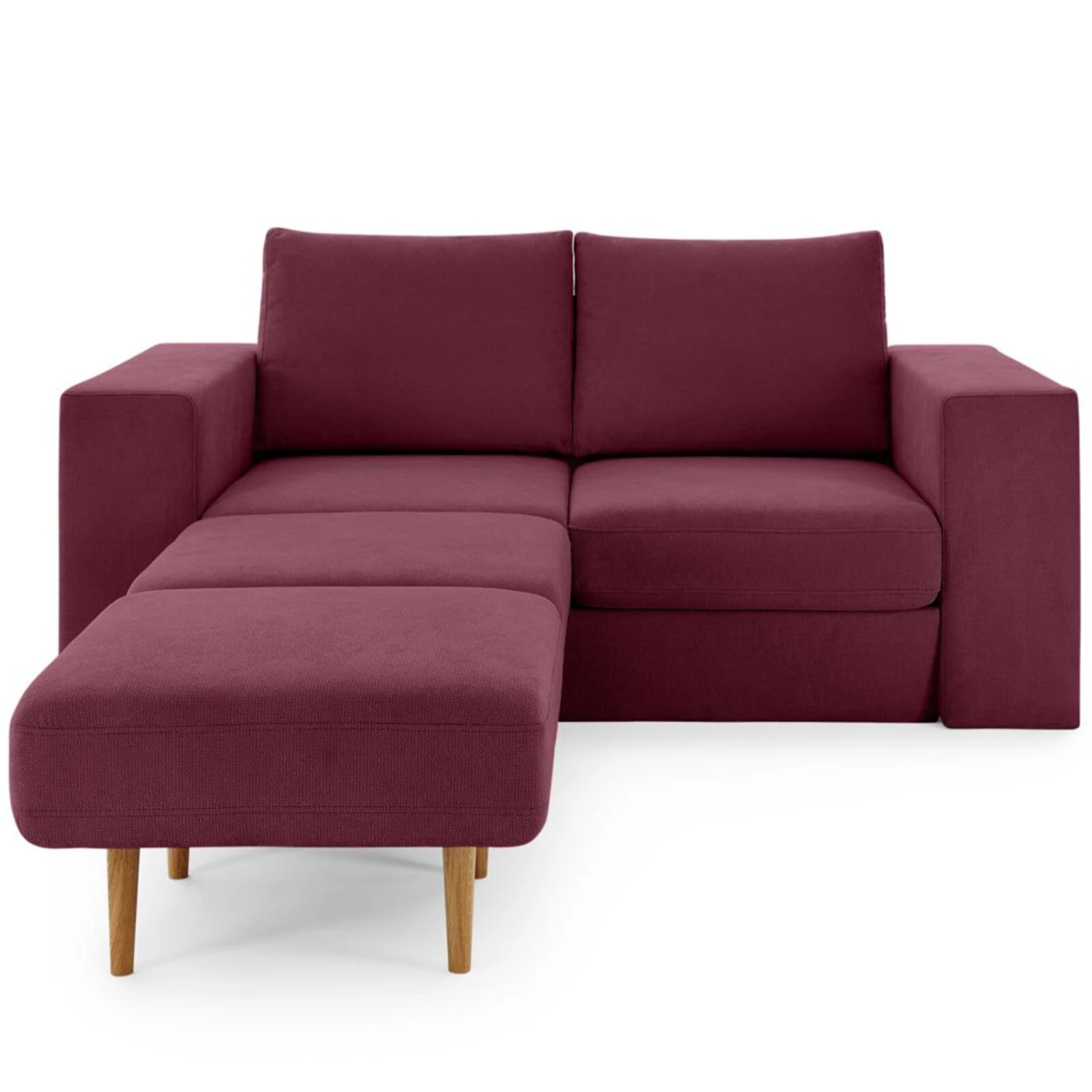 Sofa mit 2 Hockern - LOOKS by Wolfgang Joop - beere - Armlehne mit Regal - 192 cm 11 Sofa mit 2 Hockern - LOOKS by Wolfgang Joop - beere - Armlehne mit Regal - 192 cm – Bild 11