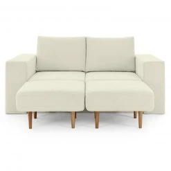 Sofa mit 2 Hockern - LOOKS by Wolfgang Joop - creme - Armlehne mit Regal - 192 cm -Wohnzimmer Verkäufe 1238013402 07 1600Wx1600H