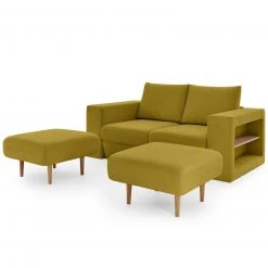 Sofa mit 2 Hockern - LOOKS by Wolfgang Joop - senf - Armlehne mit Regal - 192 cm 20 Sofa mit 2 Hockern - LOOKS by Wolfgang Joop - senf - Armlehne mit Regal - 192 cm -Wohnzimmer Verkäufe 1238013403 09 1600Wx1600H