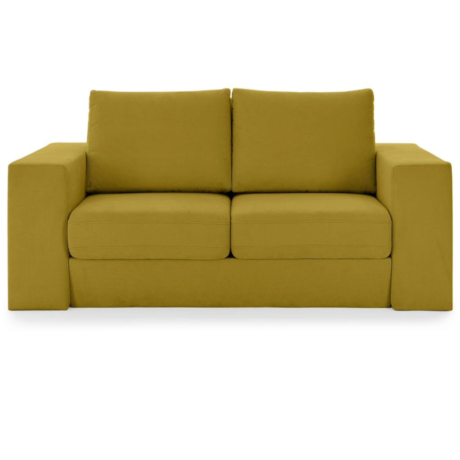 Sofa mit 2 Hockern - LOOKS by Wolfgang Joop - senf - Armlehne mit Regal - 192 cm 12 Sofa mit 2 Hockern - LOOKS by Wolfgang Joop - senf - Armlehne mit Regal - 192 cm – Bild 12