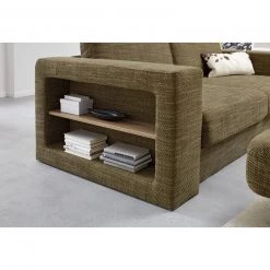 Sofa mit 2 Hockern - LOOKS by Wolfgang Joop - braun - Armlehne mit Regal - 212 cm -Wohnzimmer Verkäufe 1238013601 06 1600Wx1600H