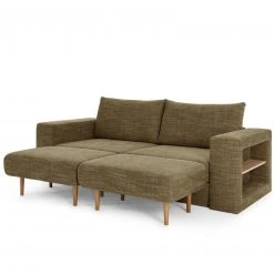 Sofa mit 2 Hockern - LOOKS by Wolfgang Joop - braun - Armlehne mit Regal - 212 cm -Wohnzimmer Verkäufe 1238013601 08 1600Wx1600H