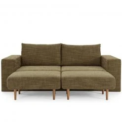 Sofa mit 2 Hockern - LOOKS by Wolfgang Joop - braun - Armlehne mit Regal - 212 cm -Wohnzimmer Verkäufe 1238013601 12 1600Wx1600H