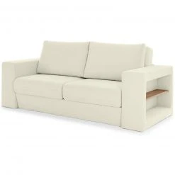 Sofa mit 2 Hockern - LOOKS by Wolfgang Joop - creme - Armlehne mit Regal - 212 cm -Wohnzimmer Verkäufe 1238013702 09 1600Wx1600H