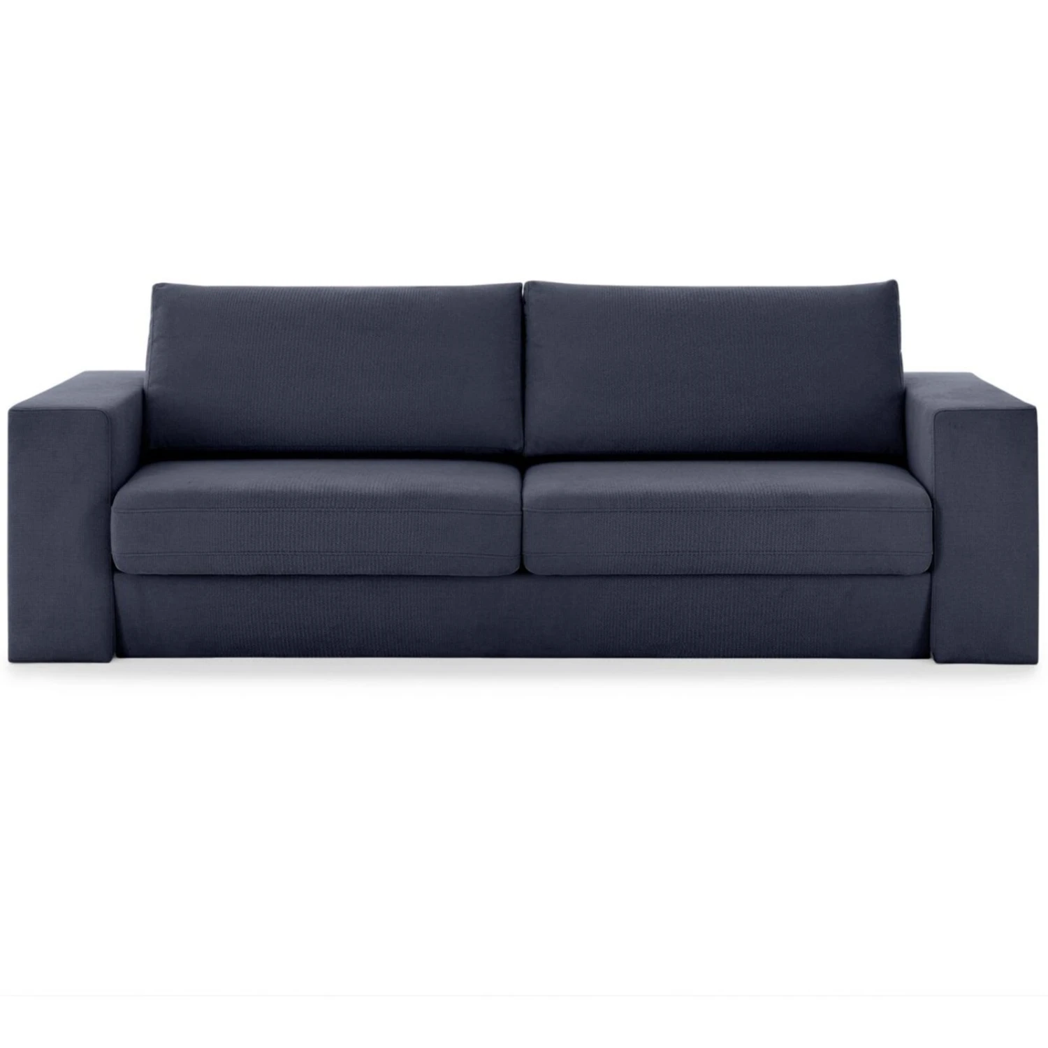 Sofa mit 2 Hockern - LOOKS by Wolfgang Joop - dunkelblau - Armlehne mit Regal - 232 cm 3 Sofa mit 2 Hockern - LOOKS by Wolfgang Joop - dunkelblau - Armlehne mit Regal - 232 cm – Bild 3