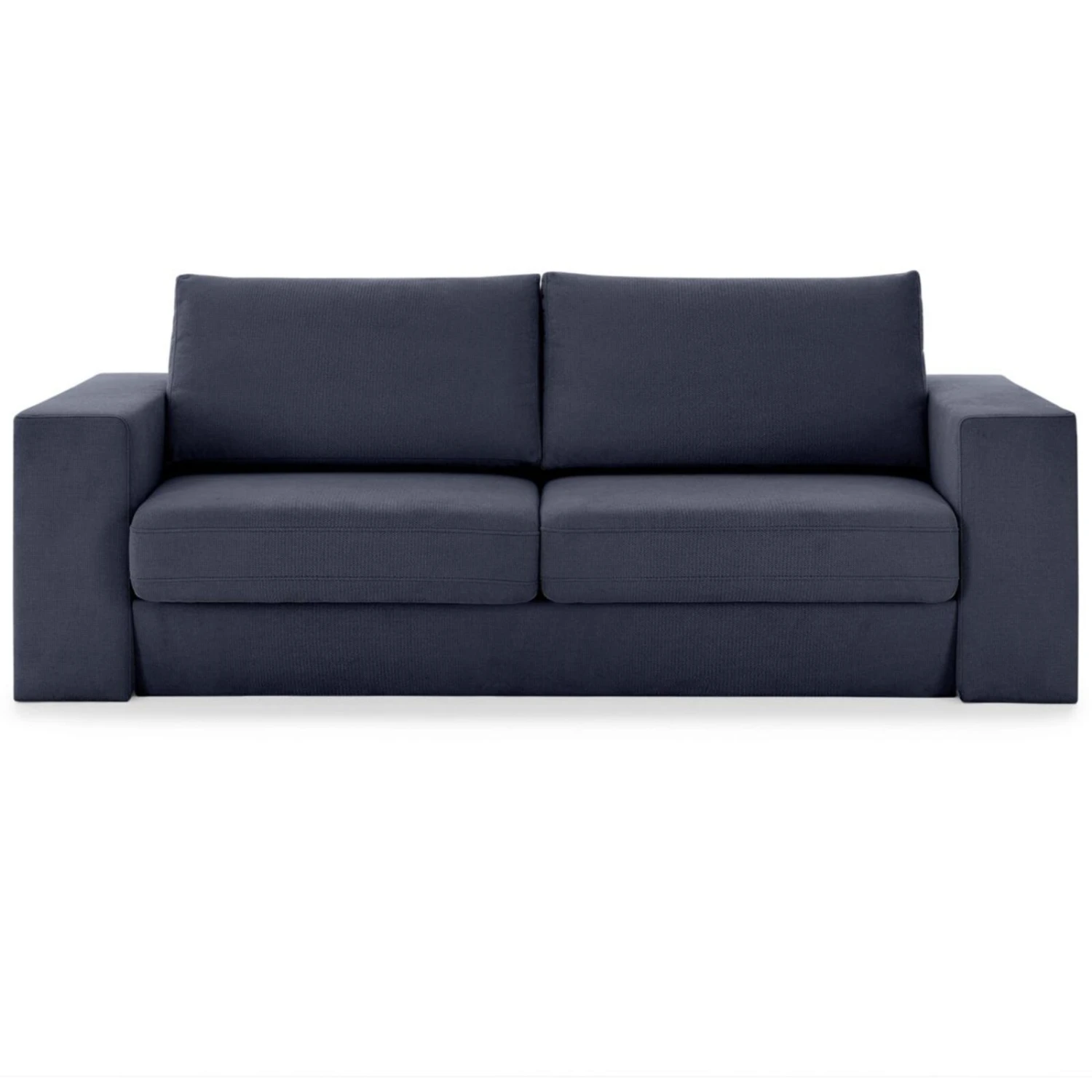 Sofa mit 2 Hockern - LOOKS by Wolfgang Joop - dunkelblau - Armlehne mit Regal - 252 cm 3 Sofa mit 2 Hockern - LOOKS by Wolfgang Joop - dunkelblau - Armlehne mit Regal - 252 cm – Bild 3