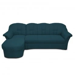 Ecksofa - dunkelblau - Flachgewebe - Recamiere links